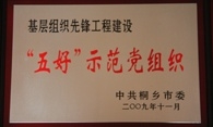 桐乡市五好”示范党组织